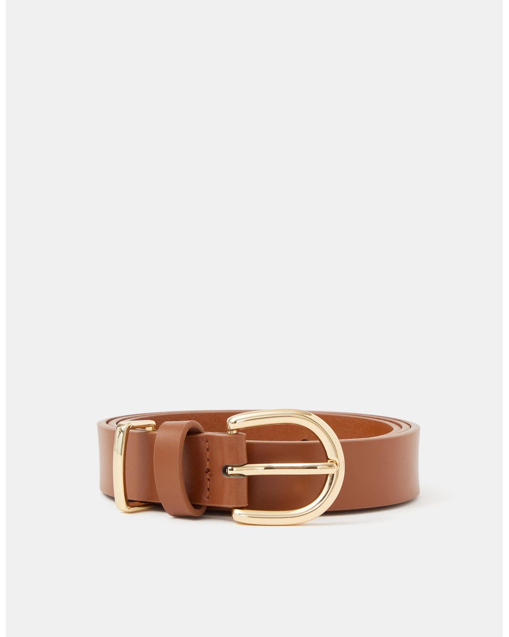 Accessorize Brown Buckle Leather Belt