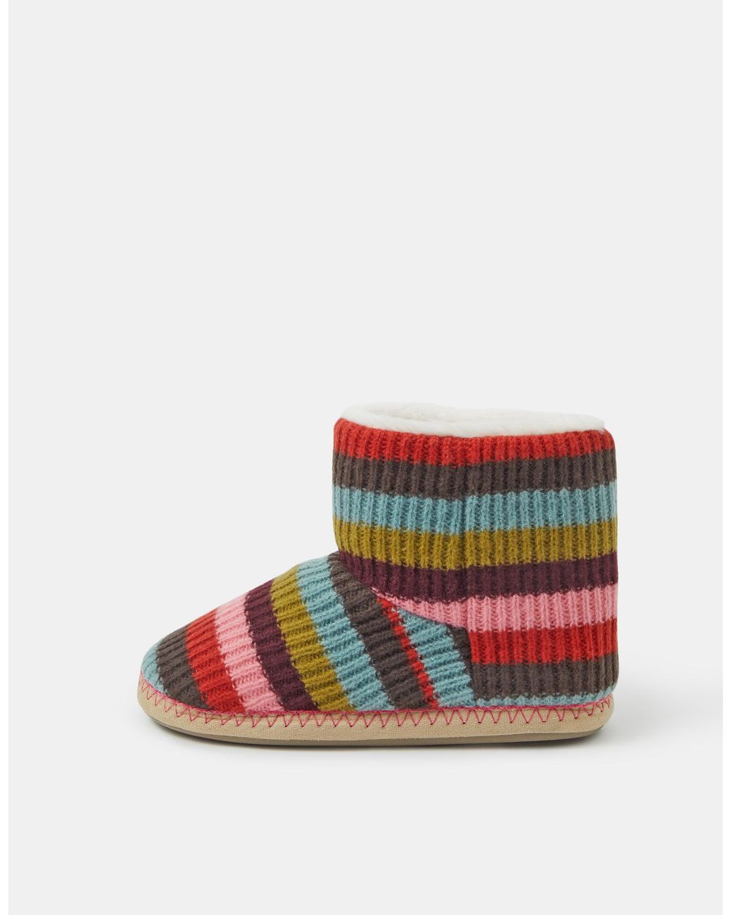 Accessorize White Stripe Slipper Boats