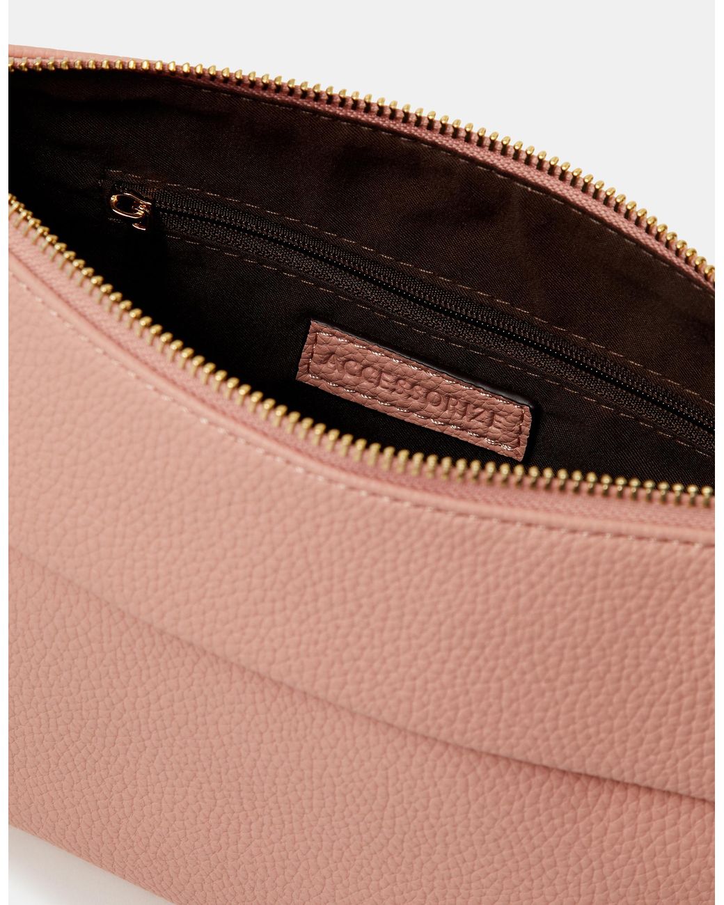 Accessorize Pink Zip Front Crossbody Bag