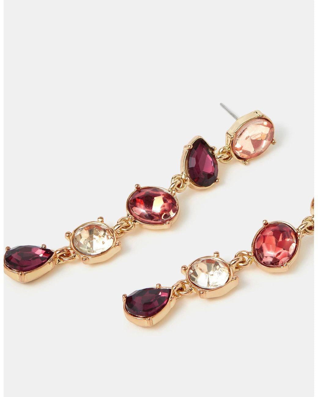 Accessorize White Mix Gemstone Drop Earrings