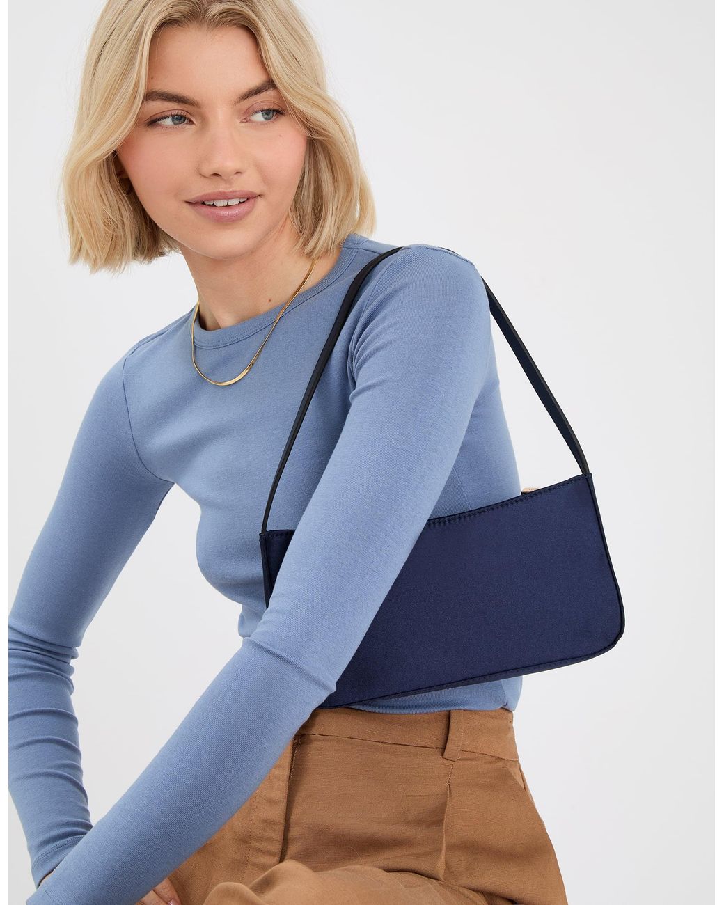 Accessorize Blue Satin Shoulder Bag