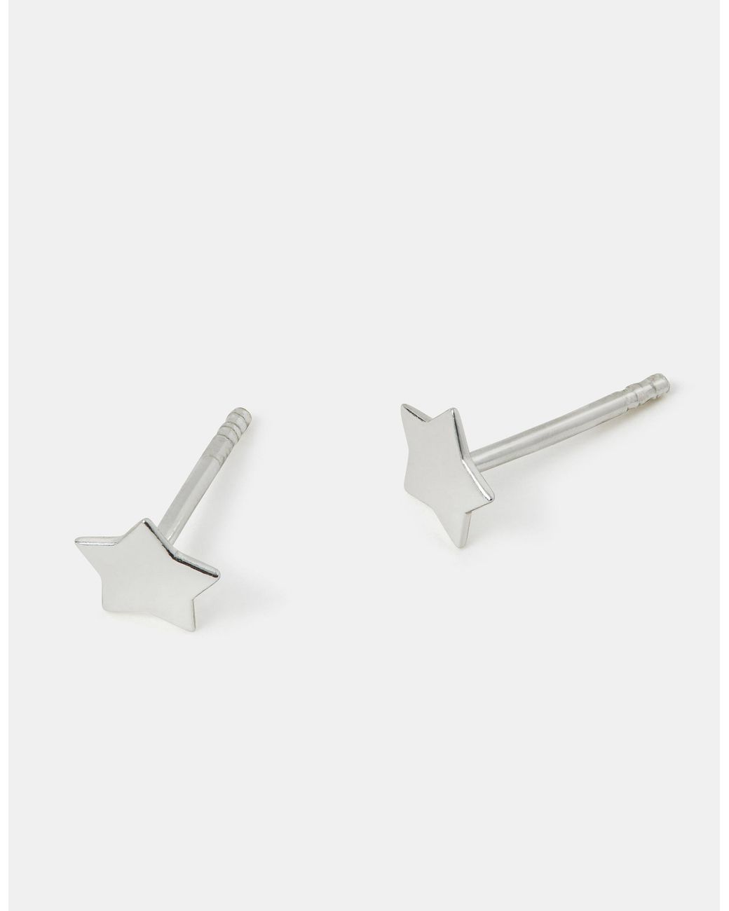 Accessorize White Sterling Star Stud Earrings