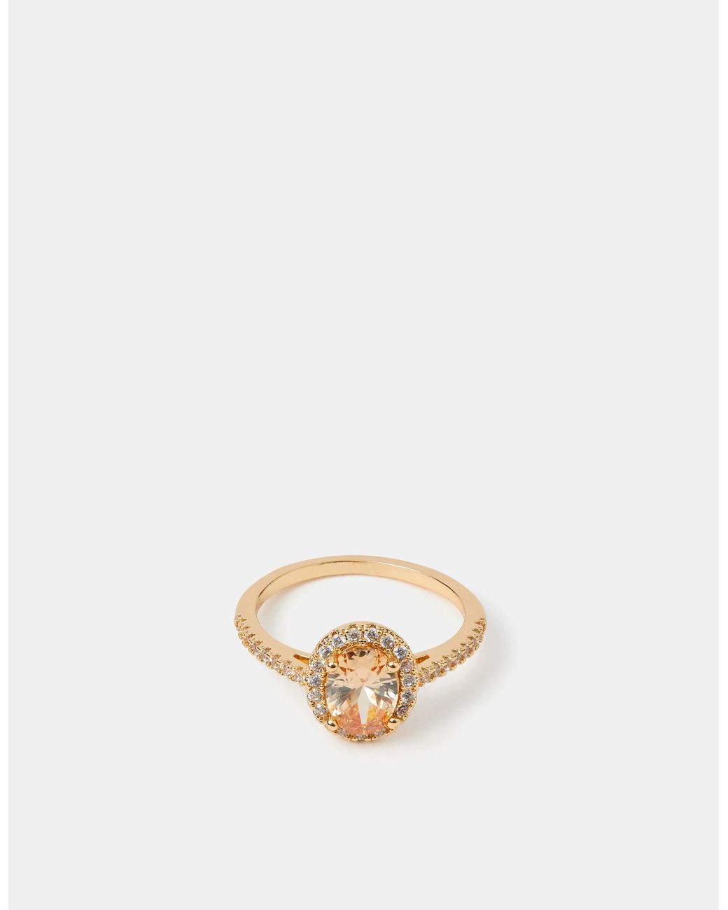 Accessorize White Cubic Zirconia Solitaire Ring