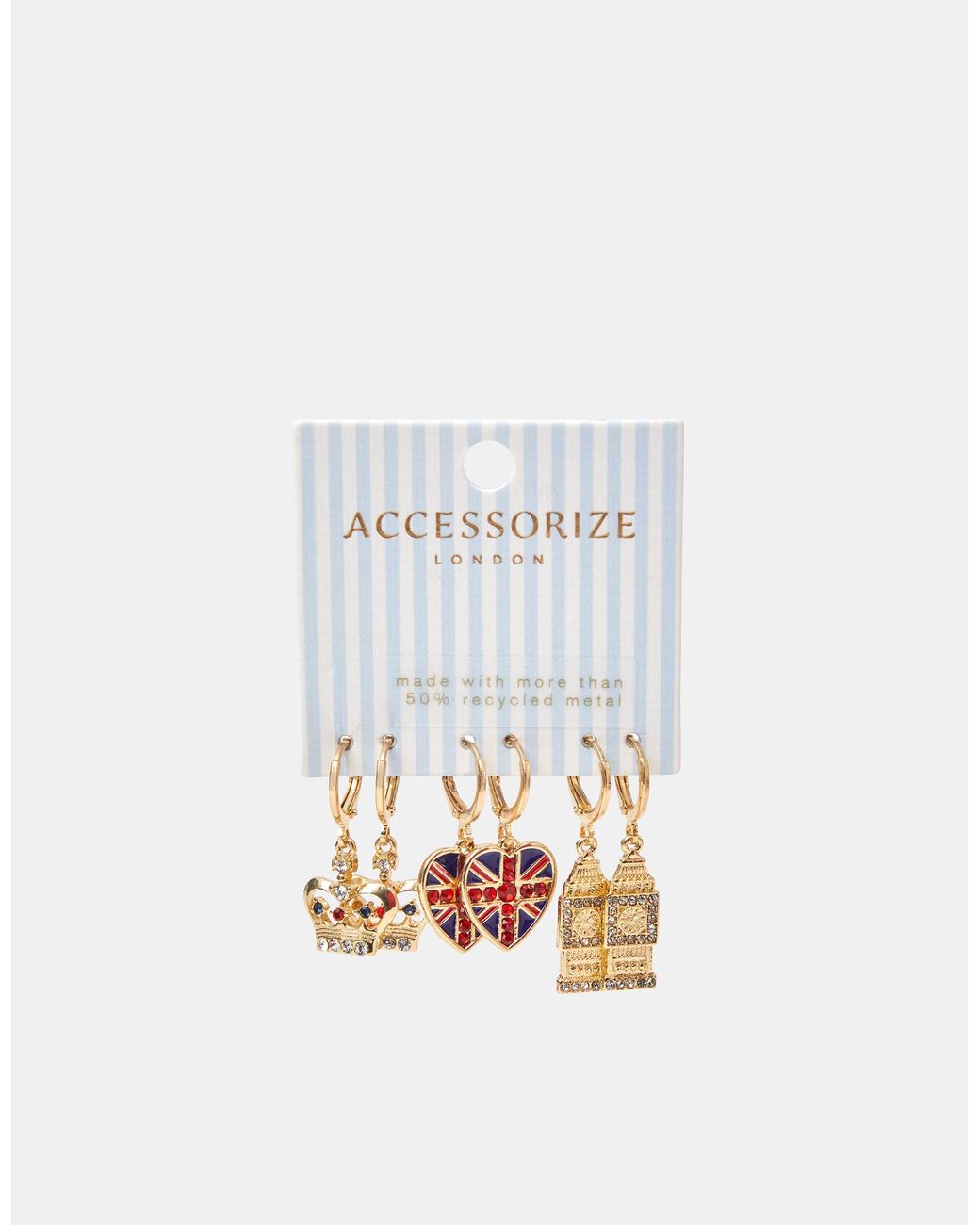 Accessorize White 3-Pack London Hoop Earrings