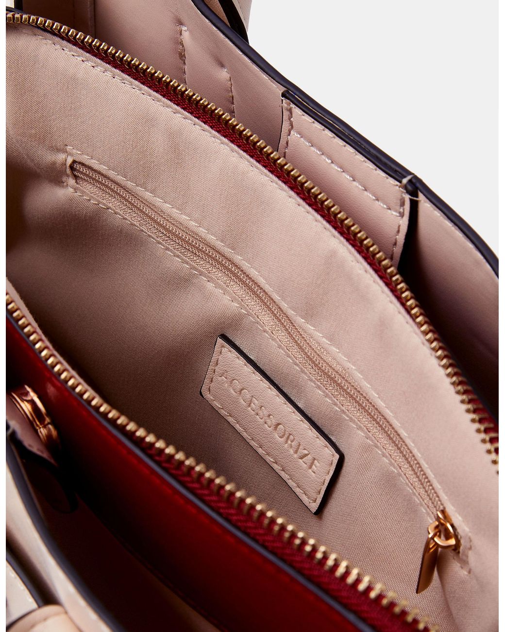 Accessorize White Double Heart Crossbody Handbag