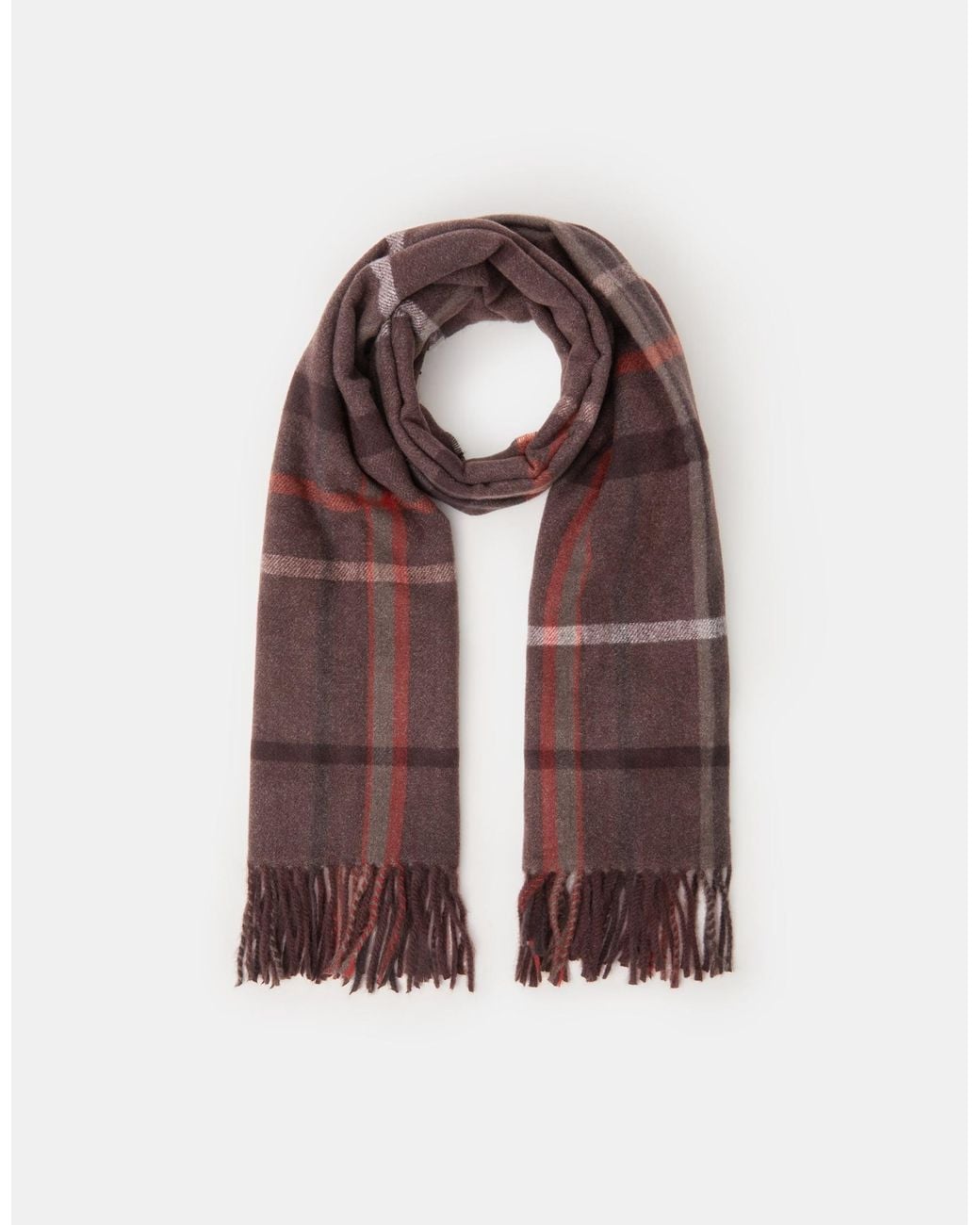 Accessorize Brown Check Print Blanket Scarf