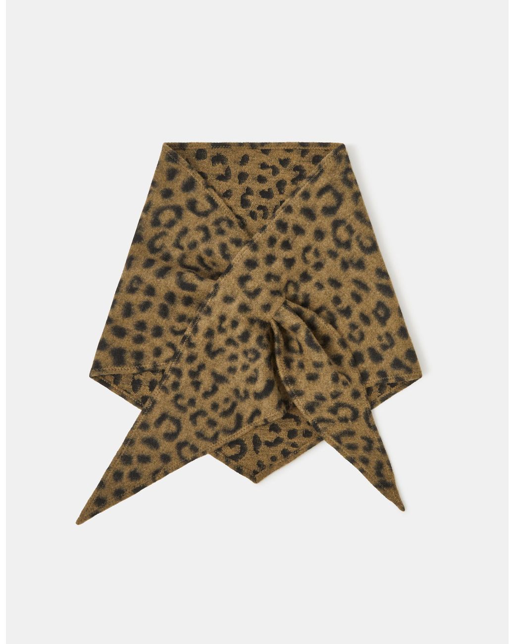 Accessorize Natural Leopard Print Triangle Scarf