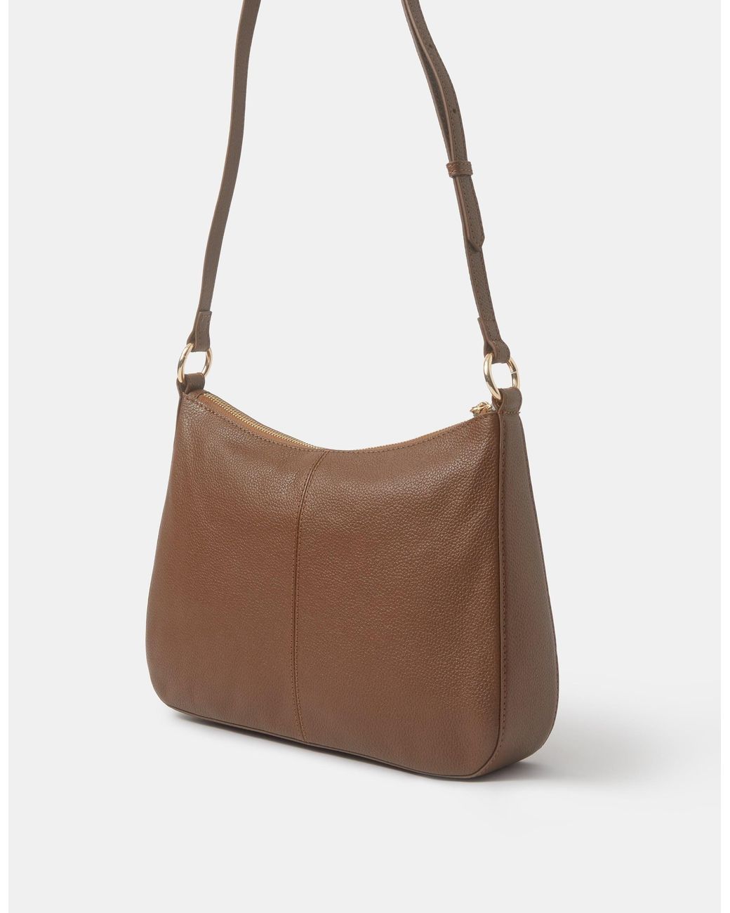 Accessorize Black Curved Suede Crossbody Bag
