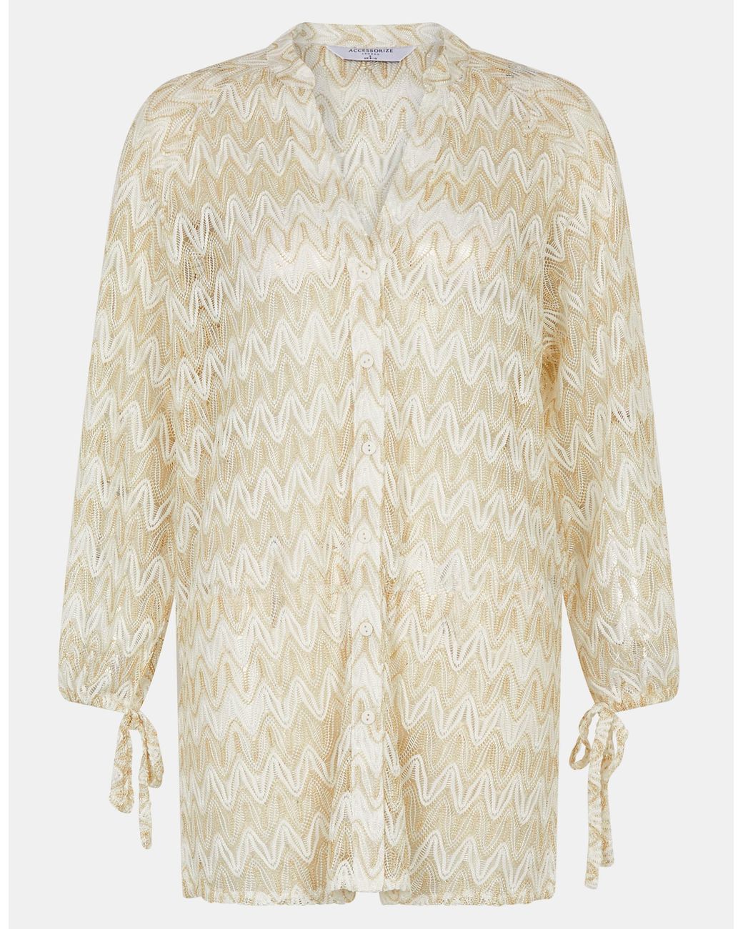 Accessorize White Crochet Beach Shirt