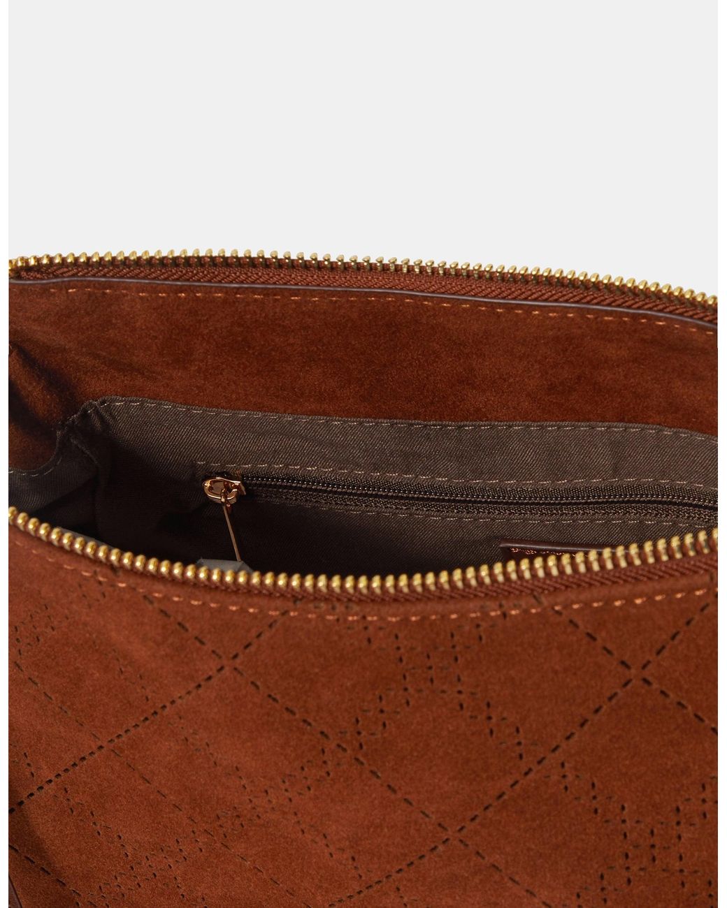 Accessorize Brown Faux Suede Scarf Crossbody Bag