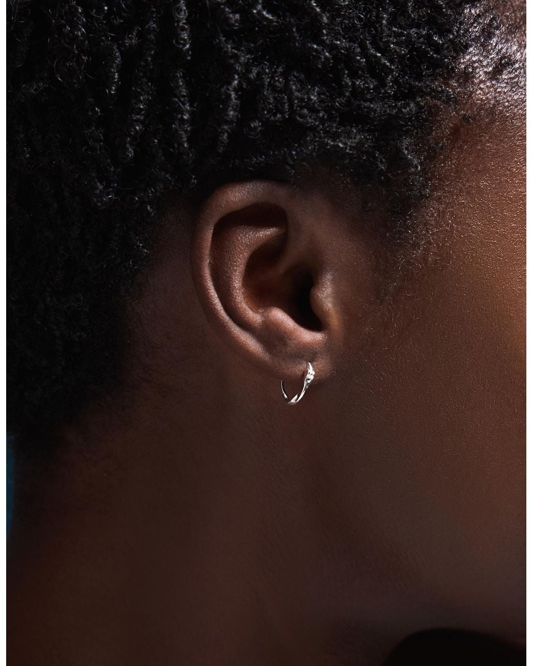 Accessorize Natural Sterling Twist Hoop Earrings
