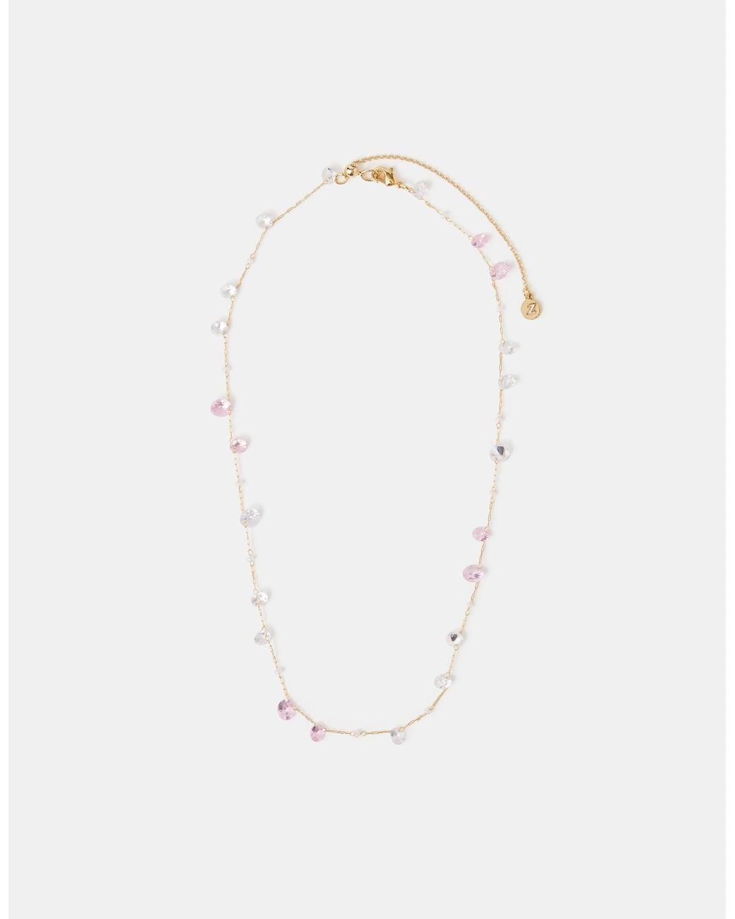 Accessorize White 14Ct-Plated Multi Stone Necklace