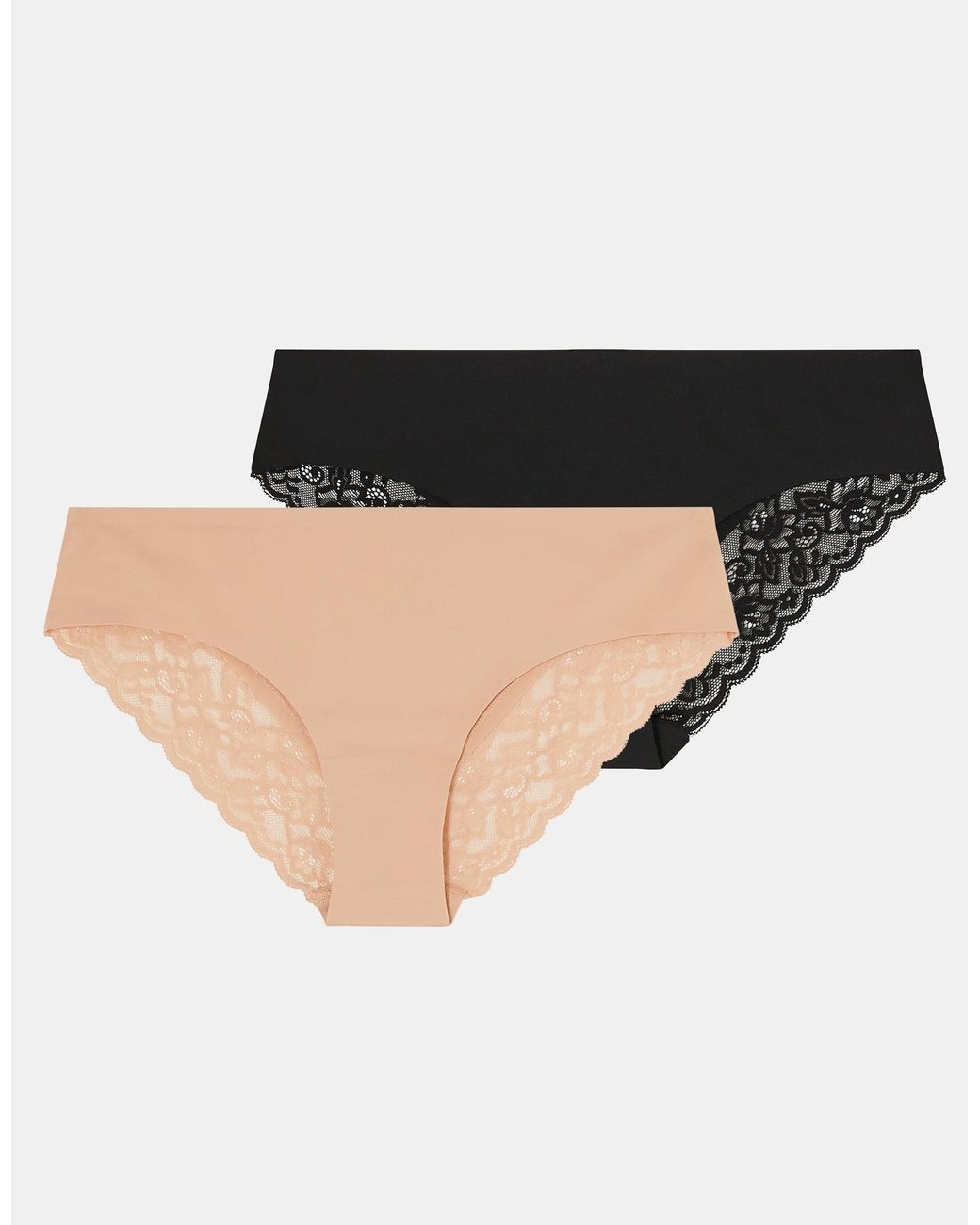 Accessorize Brown 2-Pack Lace-Back Briefs