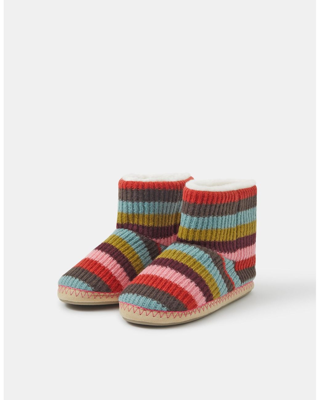Accessorize White Stripe Slipper Boats