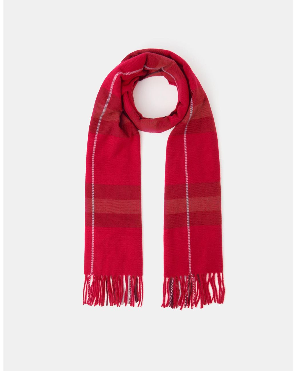 Accessorize Red Check Print Blanket Scarf