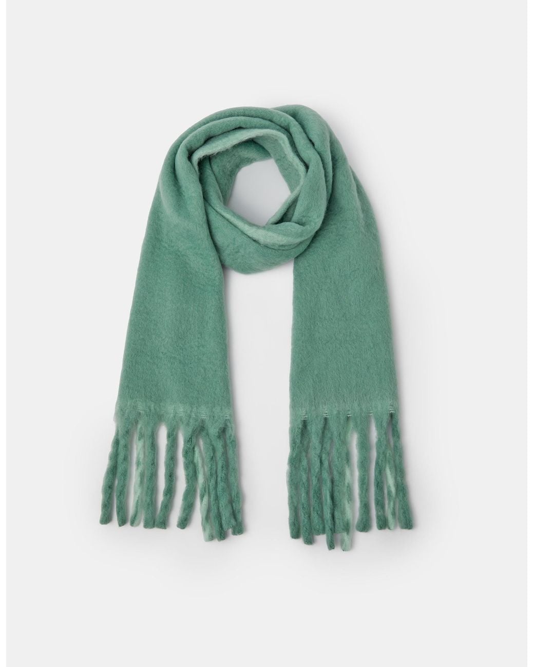 Accessorize Green Super Soft Contrast Knitted Scarf