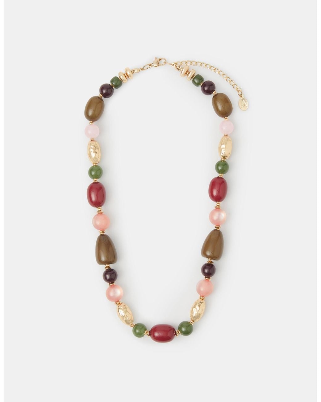 Accessorize White Chunky Resin Beaded Collar Necklace