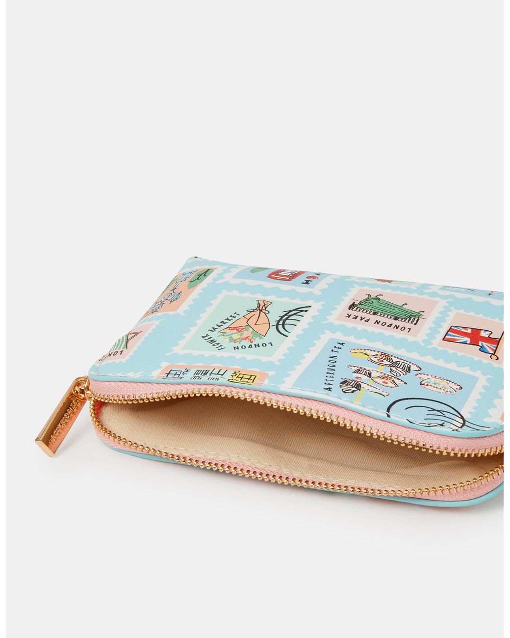 Accessorize Blue London Stamp Print Coin Purse