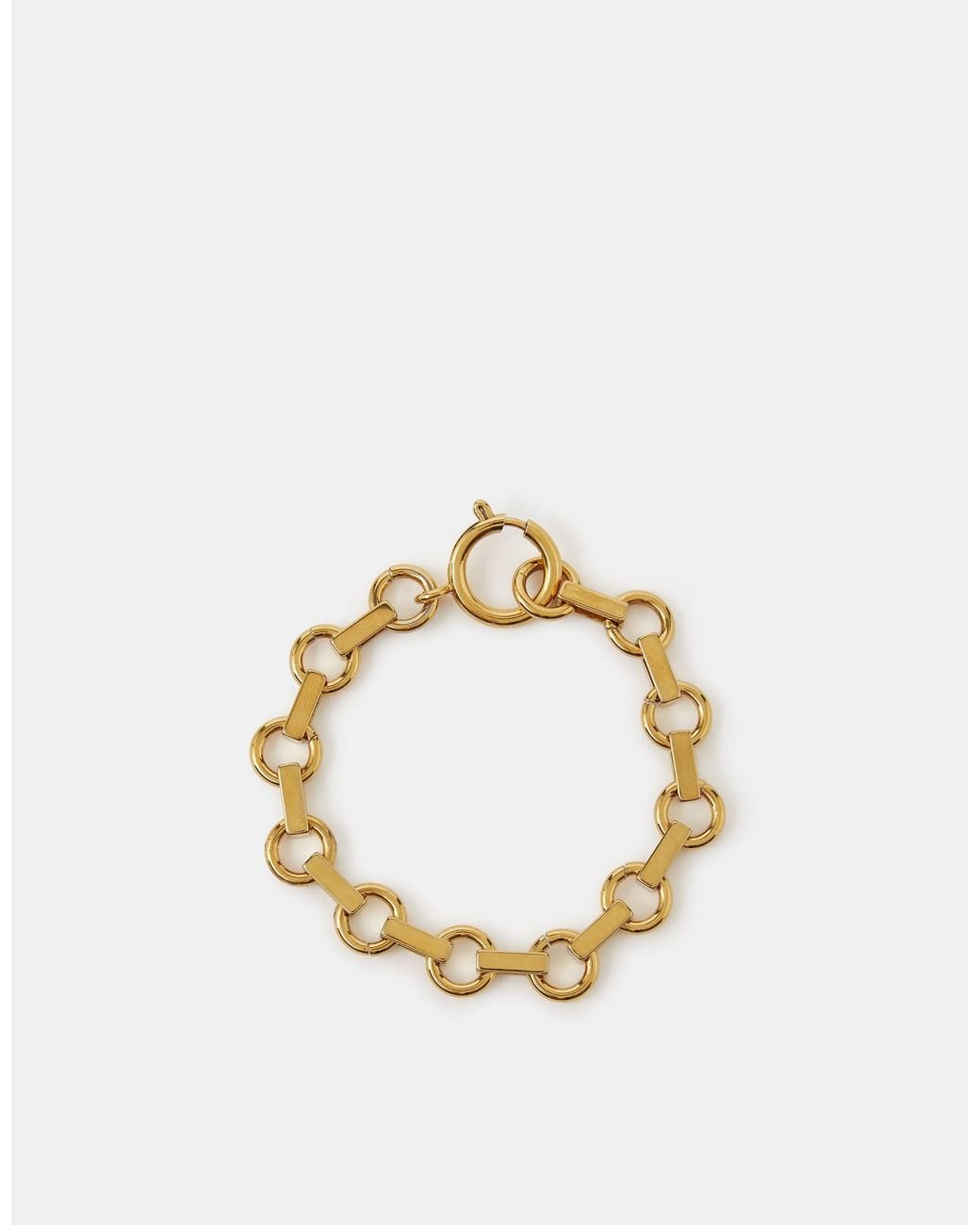 Accessorize Metallic 14Ct-Plated Round Link Chain Bracelet