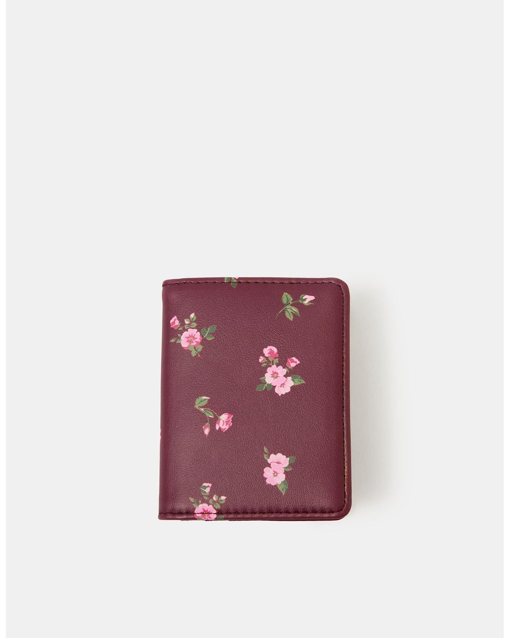 Accessorize Purple Floral Print Fold Card Holder