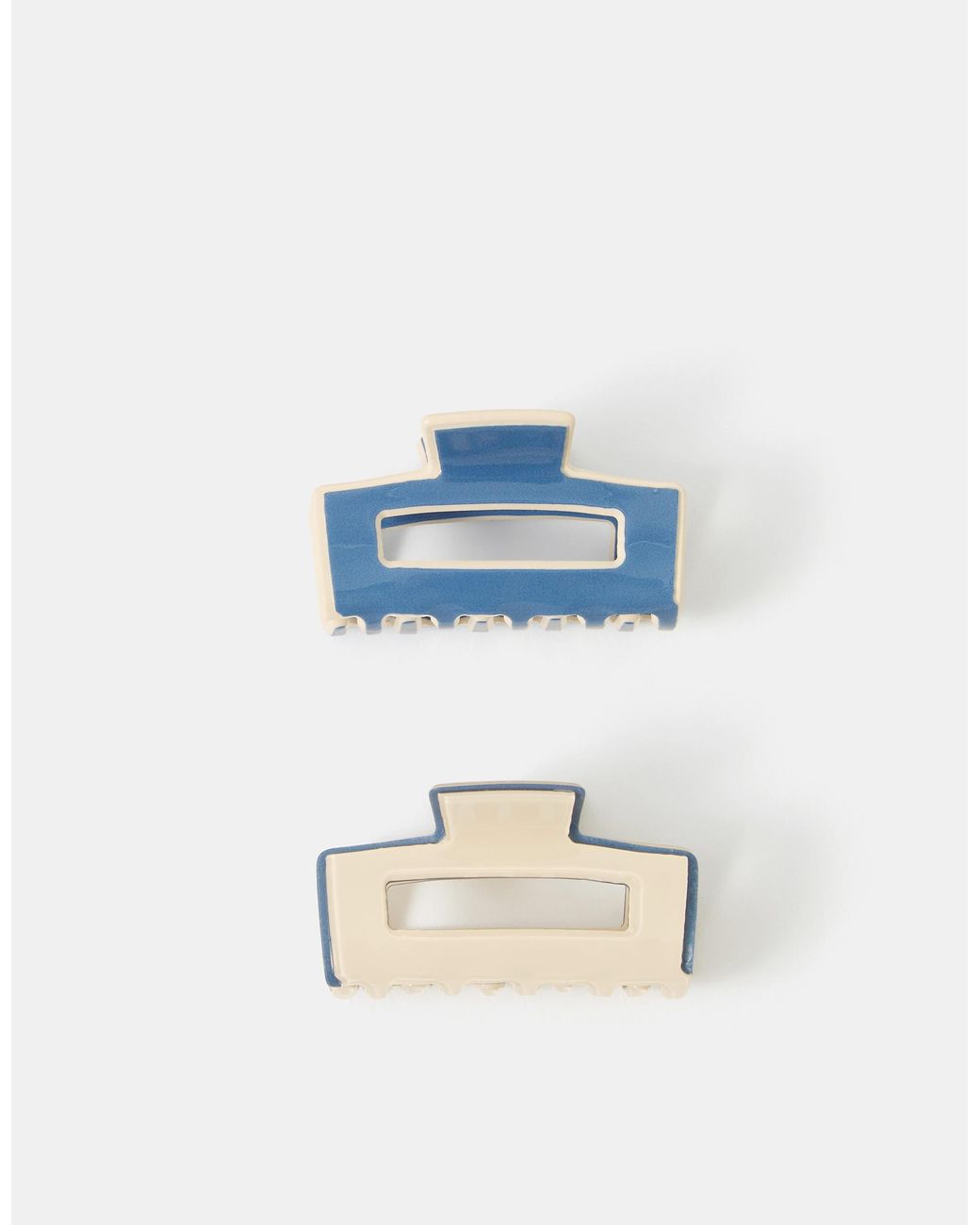 Accessorize Blue 2-Pack Colourblock Cut Out Claw Clips