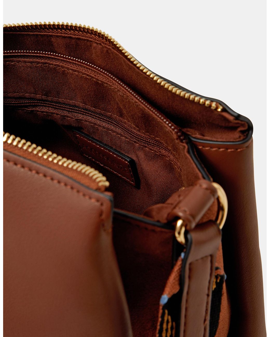 Accessorize Brown Webbing Strap Crossbody Bag