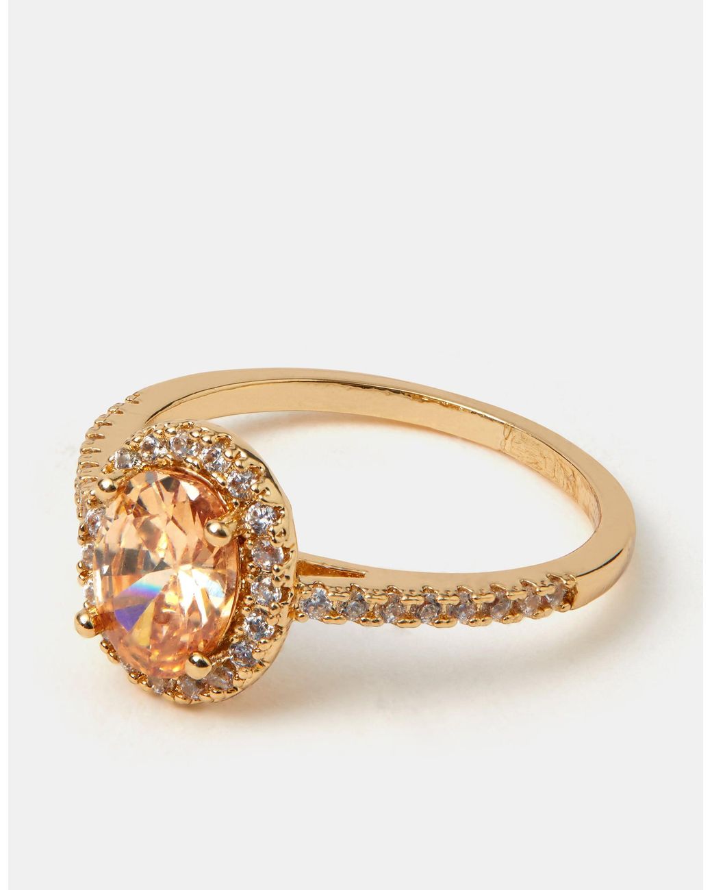 Accessorize White Cubic Zirconia Solitaire Ring
