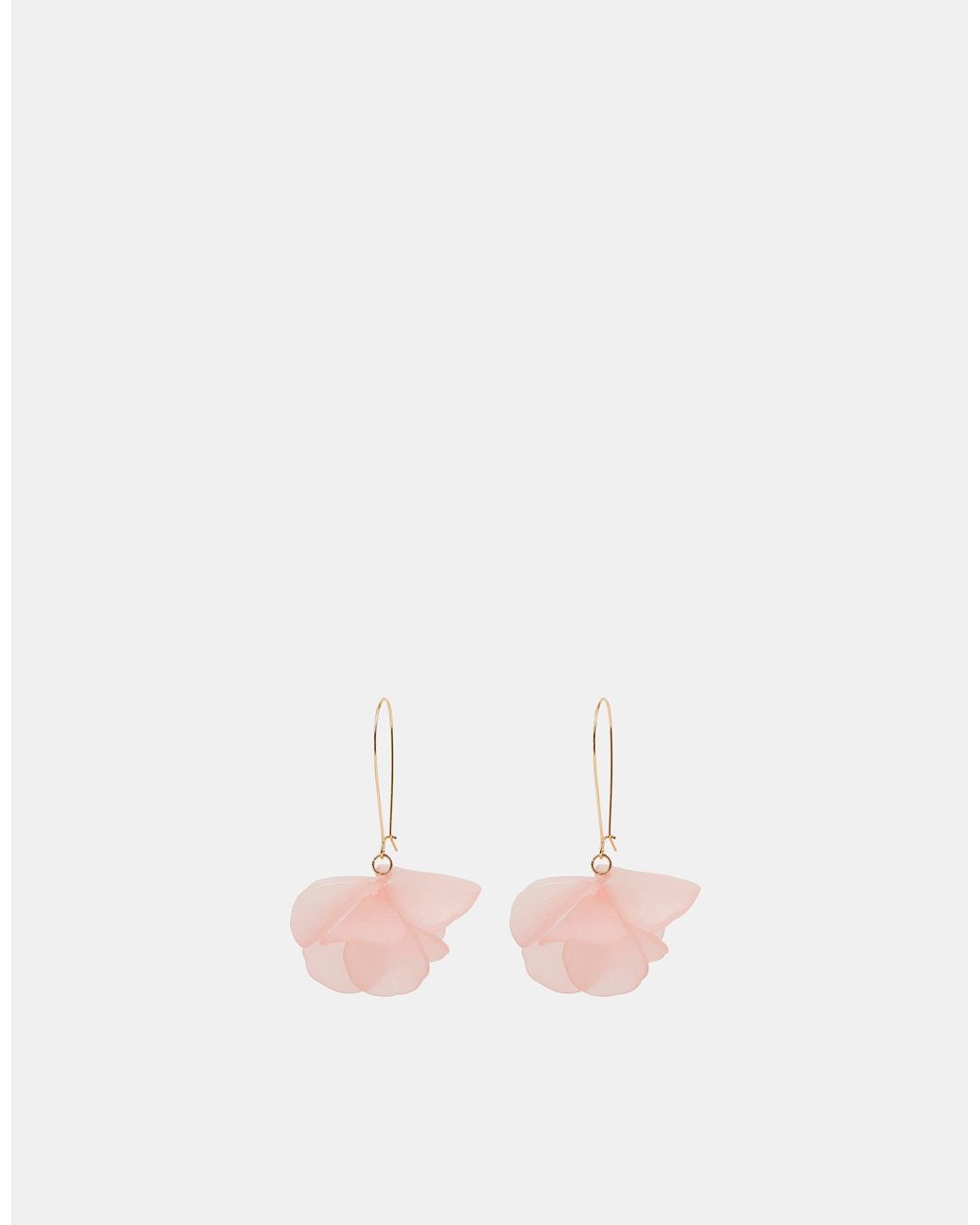 Accessorize Pink Frosted Flower Drop Earrings