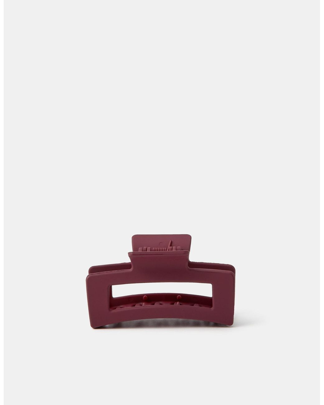Accessorize Red Matte Rectangle Claw Clip