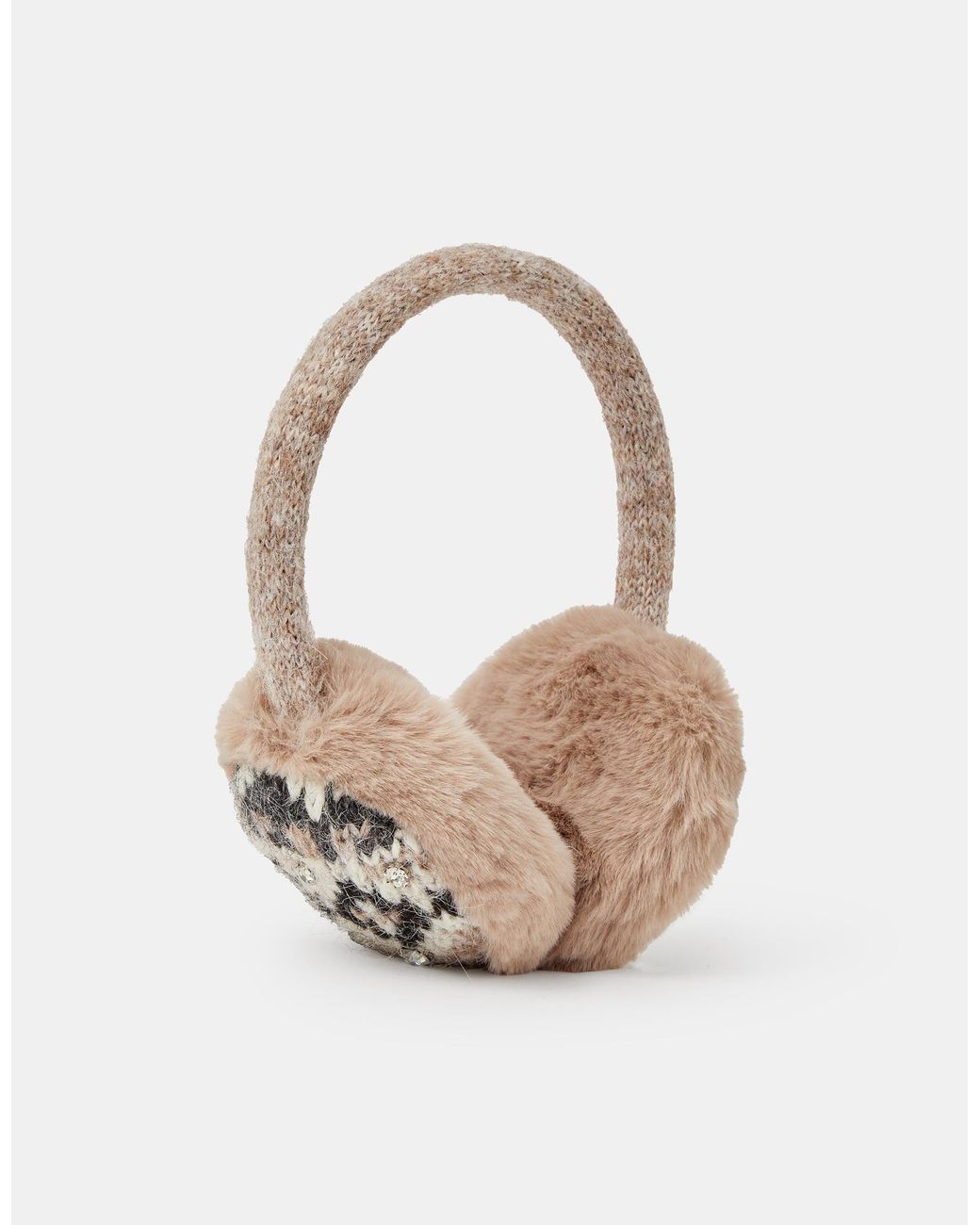Accessorize White Fair Isle Earmuffs