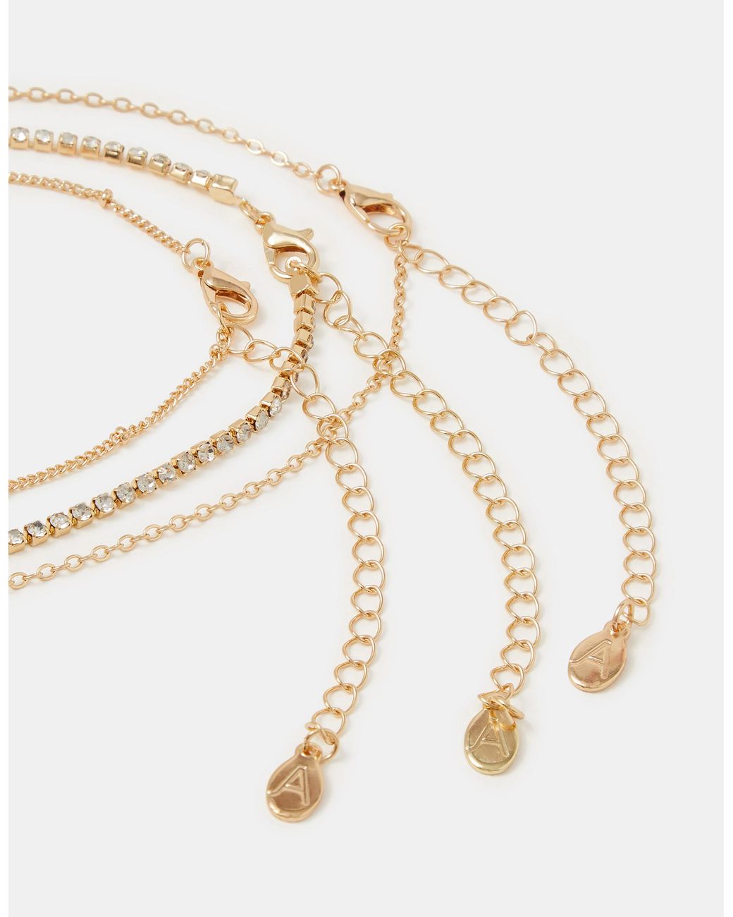 Accessorize White 3-Pack Flower Chain Necklaces