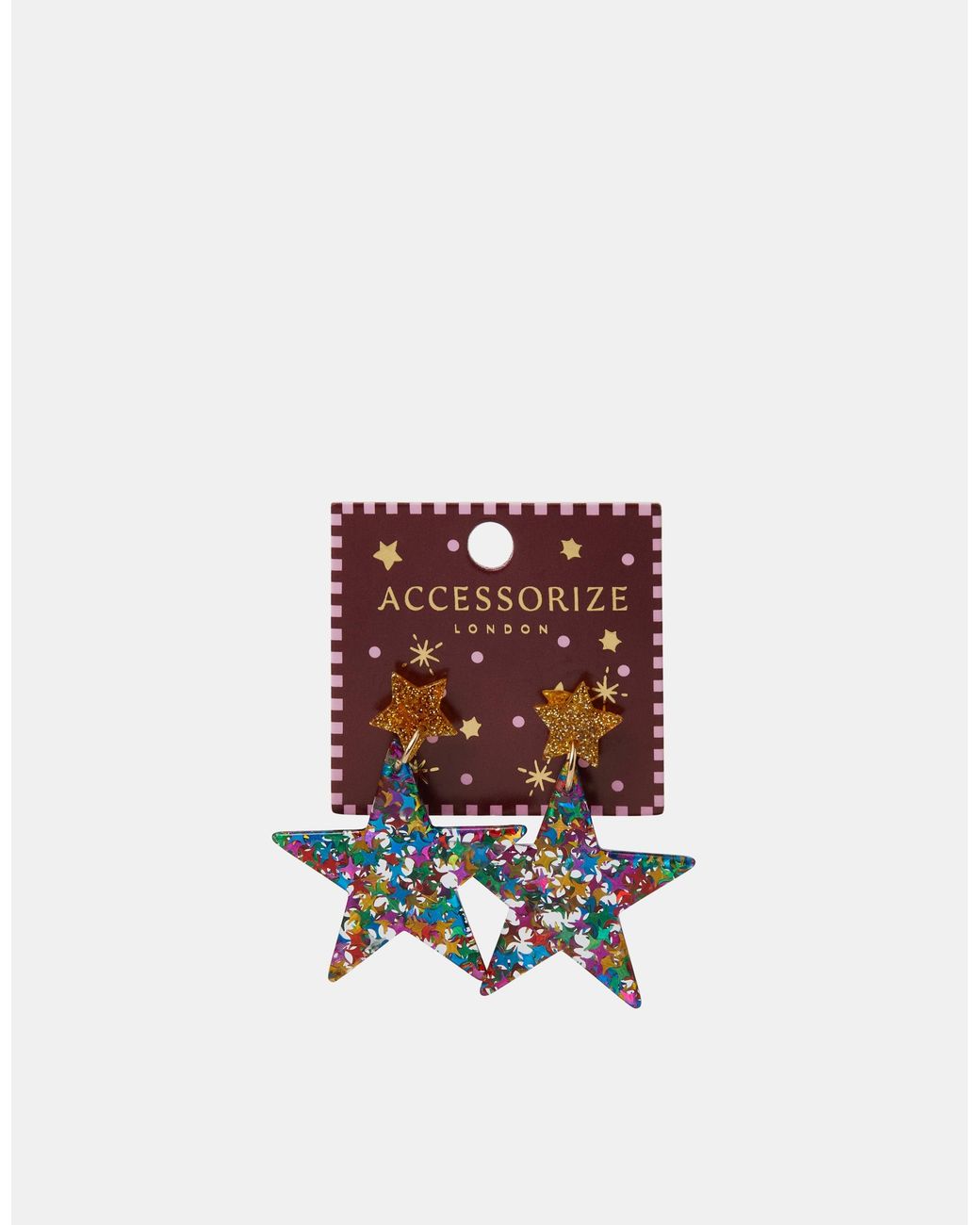 Accessorize White Christmas Star Drop Earrings