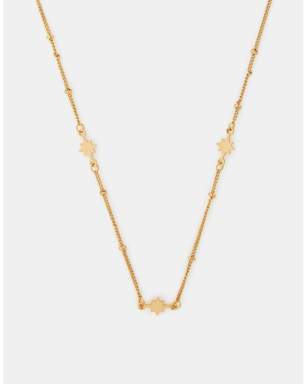 Accessorize Metallic 14Ct-Plated Star Station Necklace