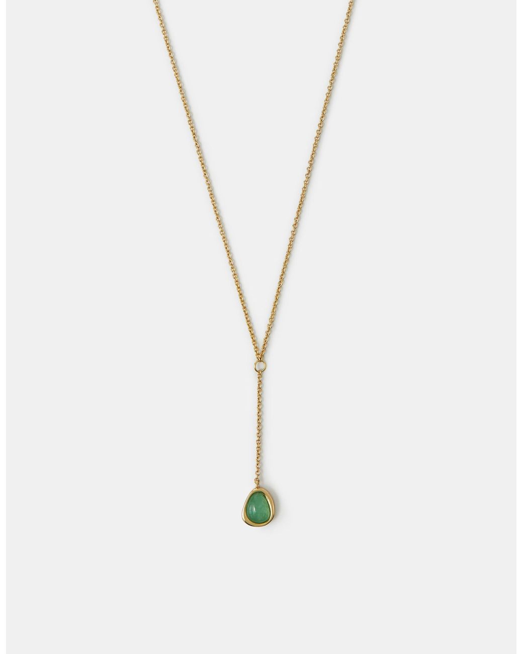 Accessorize White 14Ct-Plated Quartz Lariat Necklace