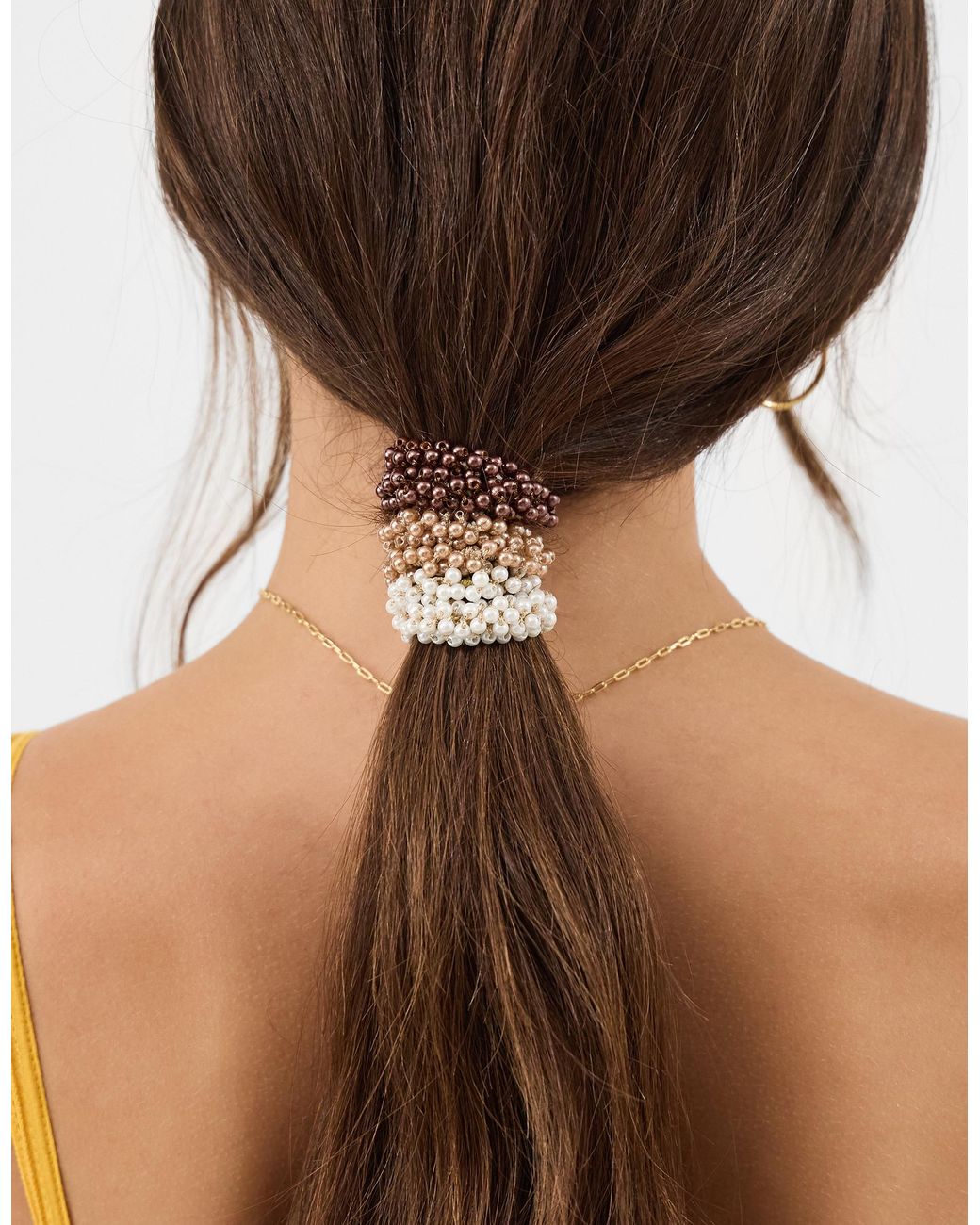 Accessorize White 3-Pack Pearl Hair Scrunchies