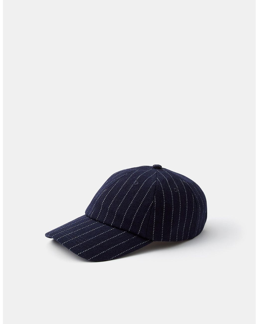 Accessorize Blue Pinstripe Baseball Cap