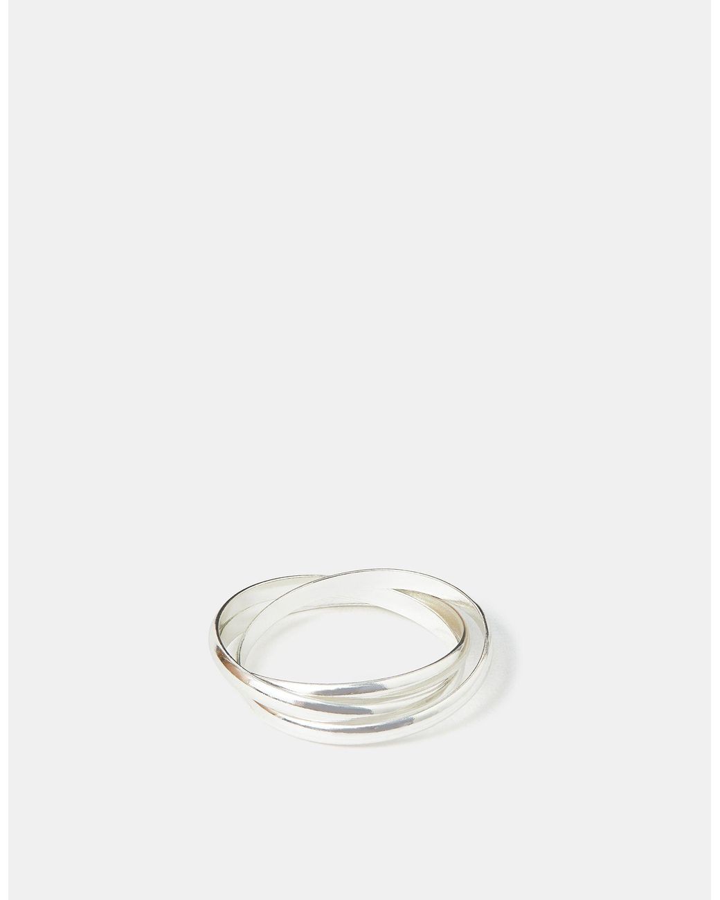 Accessorize Natural Sterling Russian Band Ring