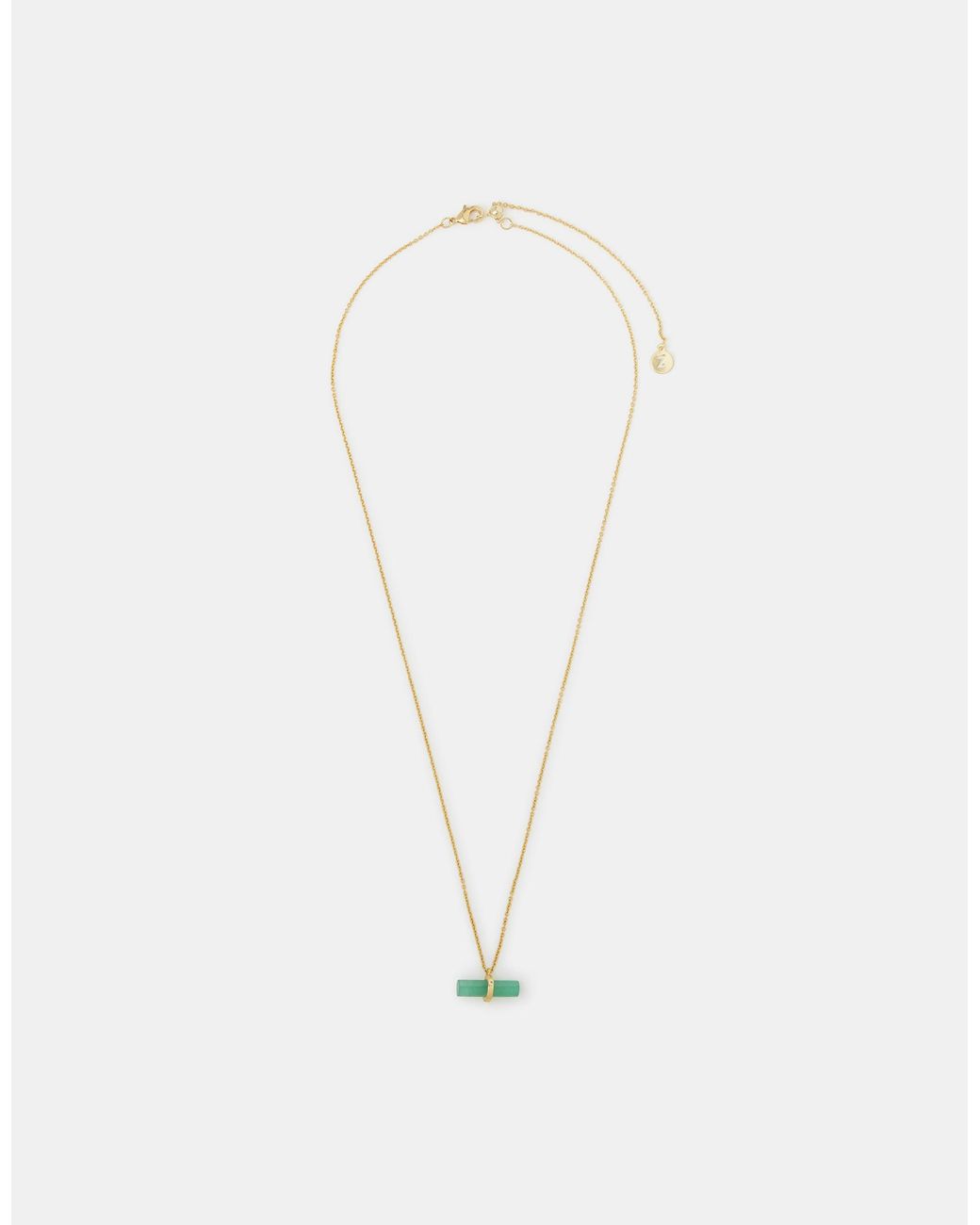 Accessorize White 14Ct-Plated Healing Stone T-Bar Necklace