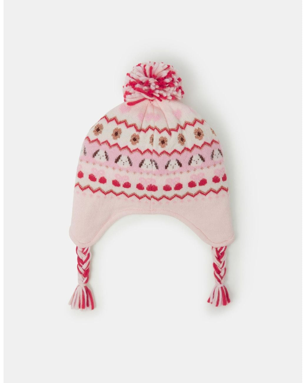 Accessorize Pink Dog Fair Isle Trapper Hat