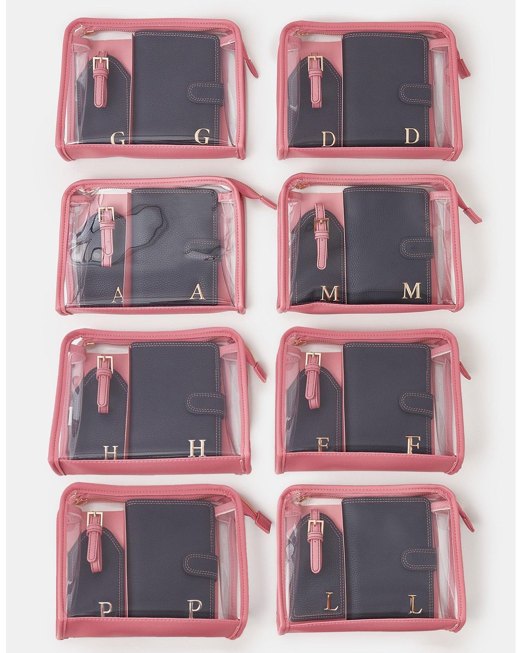 Accessorize Blue Initial Passport Holder & Luggage Tag