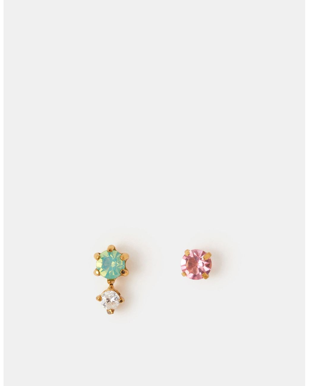 Accessorize Metallic 2-Pack 14Ct-Plated Surgical Steel Flatback Studs