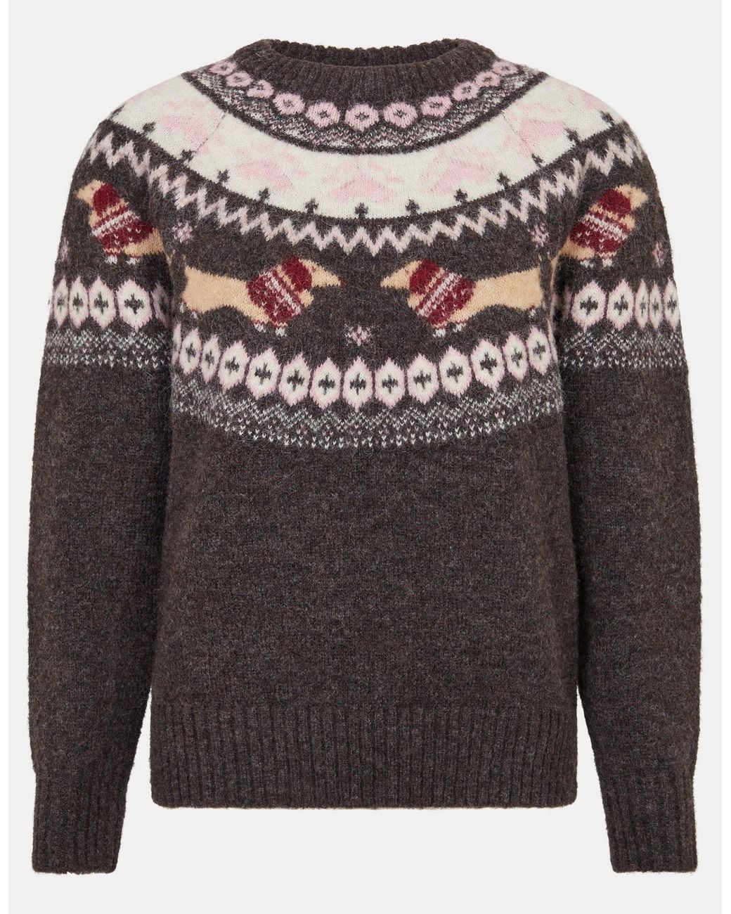 Accessorize Gray Sausage Dog Christmas Jumper