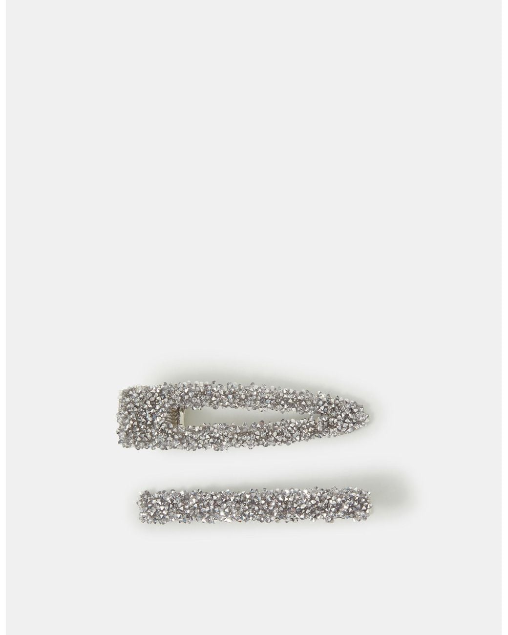 Accessorize White 2-Pack Encrusted Hair Clips
