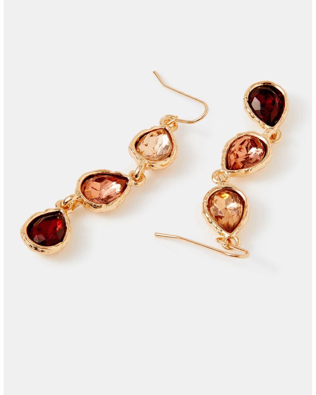 Accessorize White Ombré Gemstone Drop Earrings
