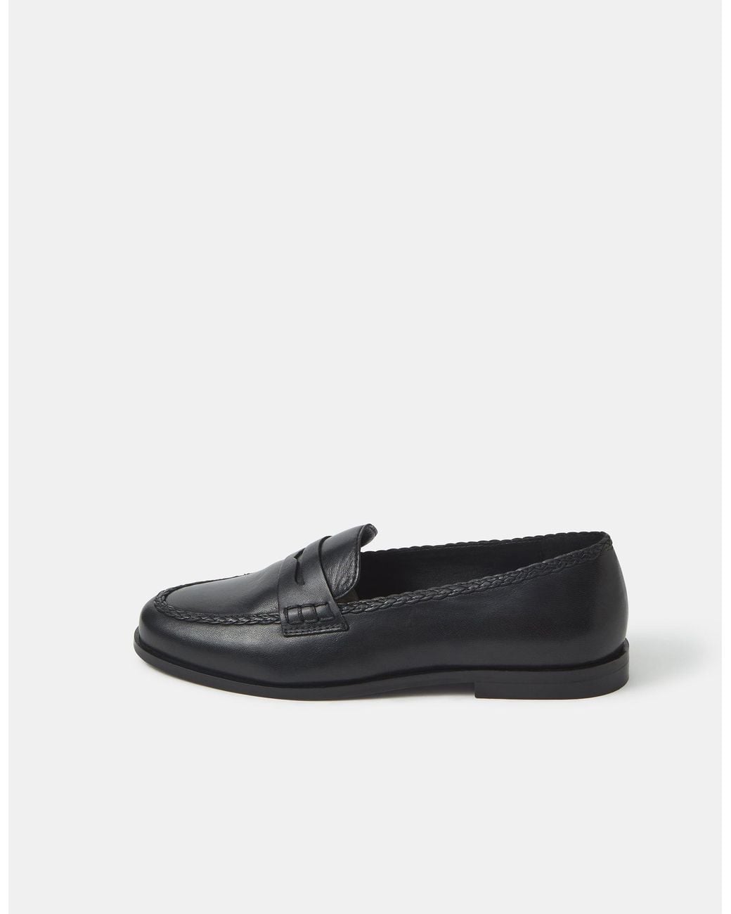 Accessorize Black Leather Loafters