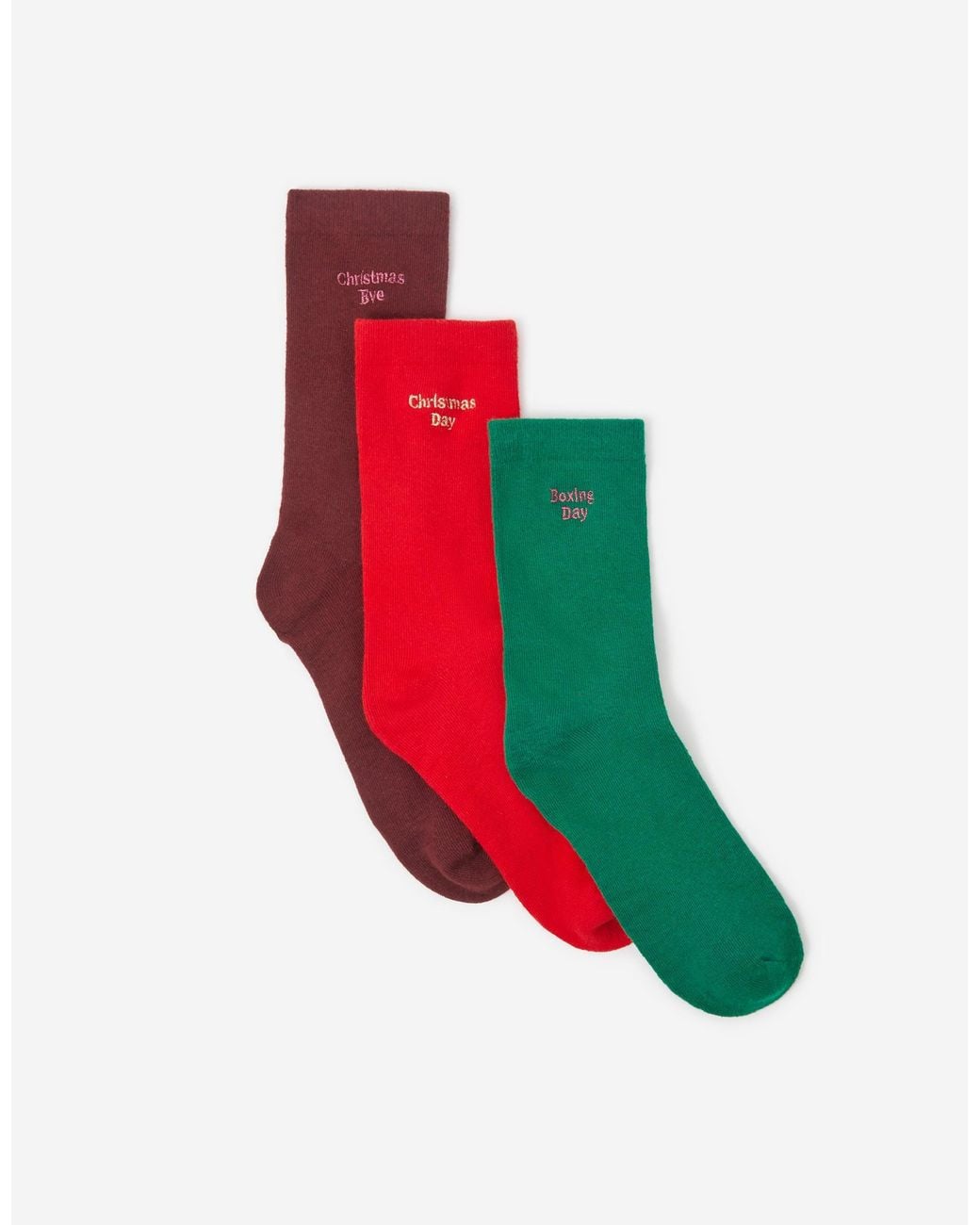 Accessorize Red 3-Pack Christmas Socks