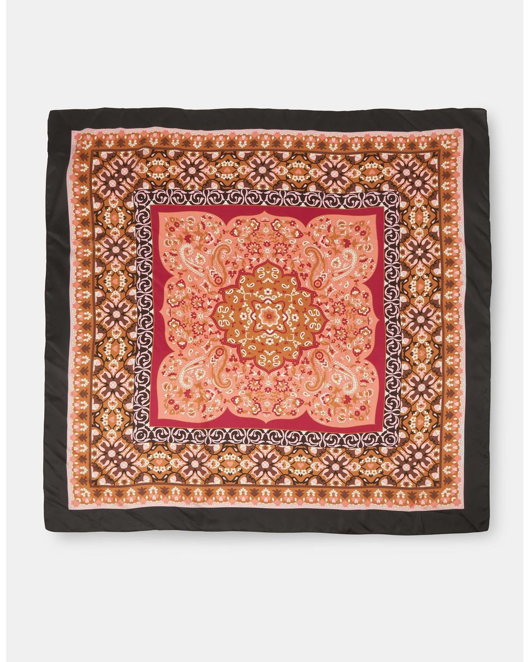 Accessorize Multicolor Paisley Print Square Satin Scarf