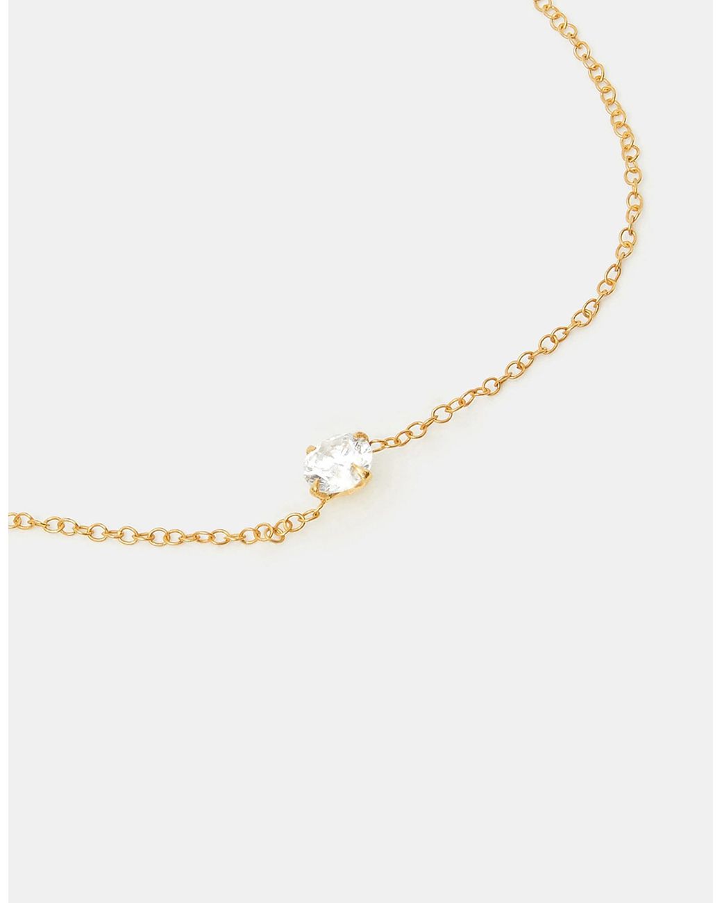 Accessorize Metallic Lab Grown Diamond 0.1Ct Chain Bracelet 9Ct