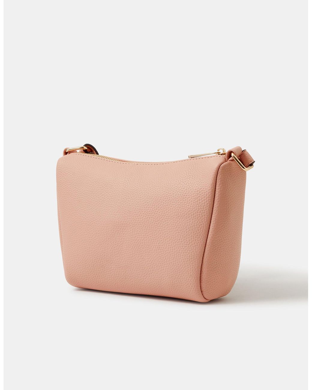 Accessorize Pink Zip Front Crossbody Bag