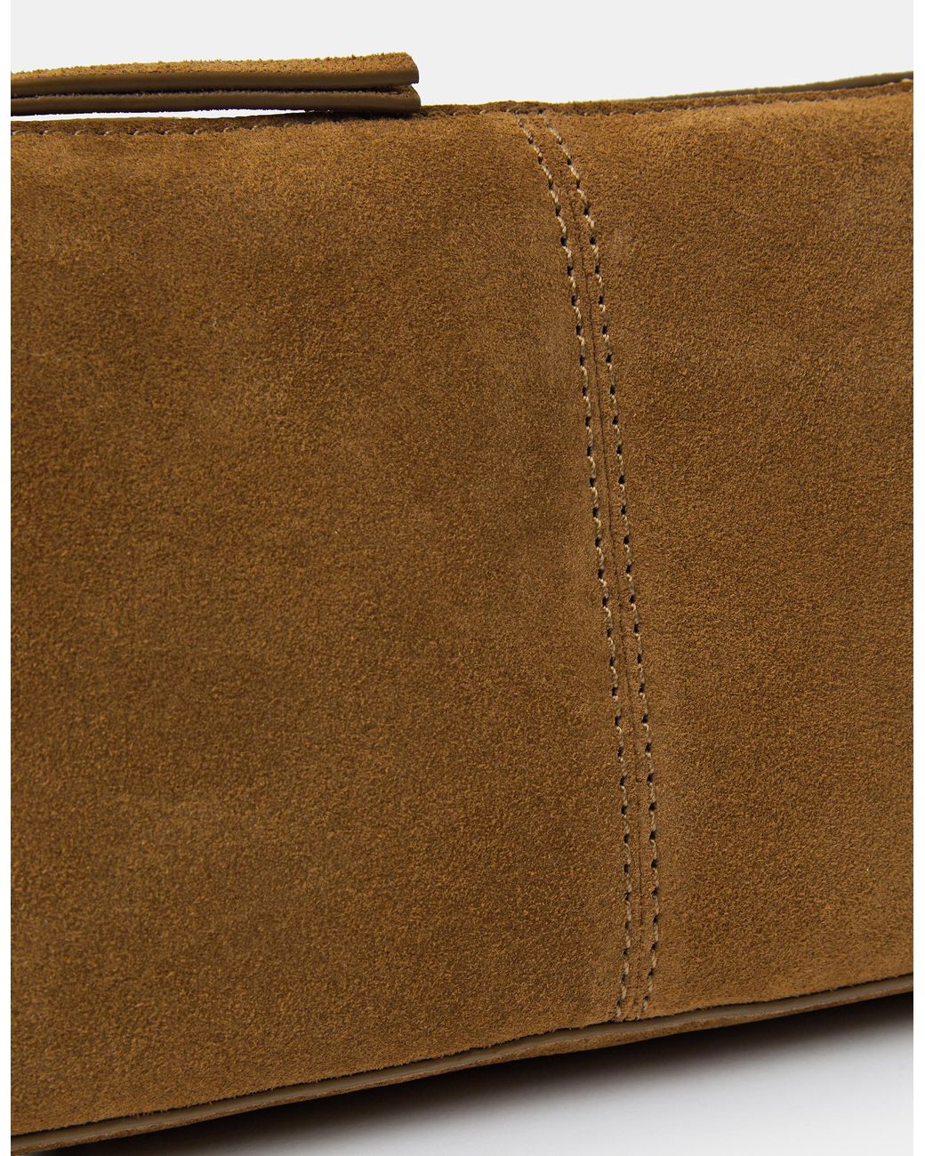 Accessorize Brown Suede Crossbody Handbag